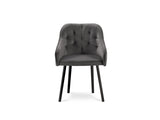 Dining chair Velvet Nissi Dark grey