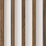 Wood wall WoodHarmony ® Walnut on a white background